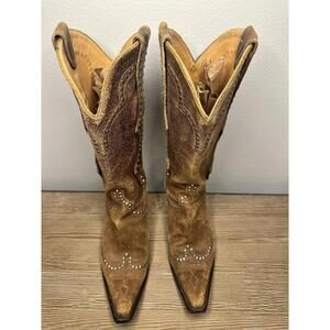 Old Gringo Western Equestrian Studded Brown Leather Boots Women's Size 8.5